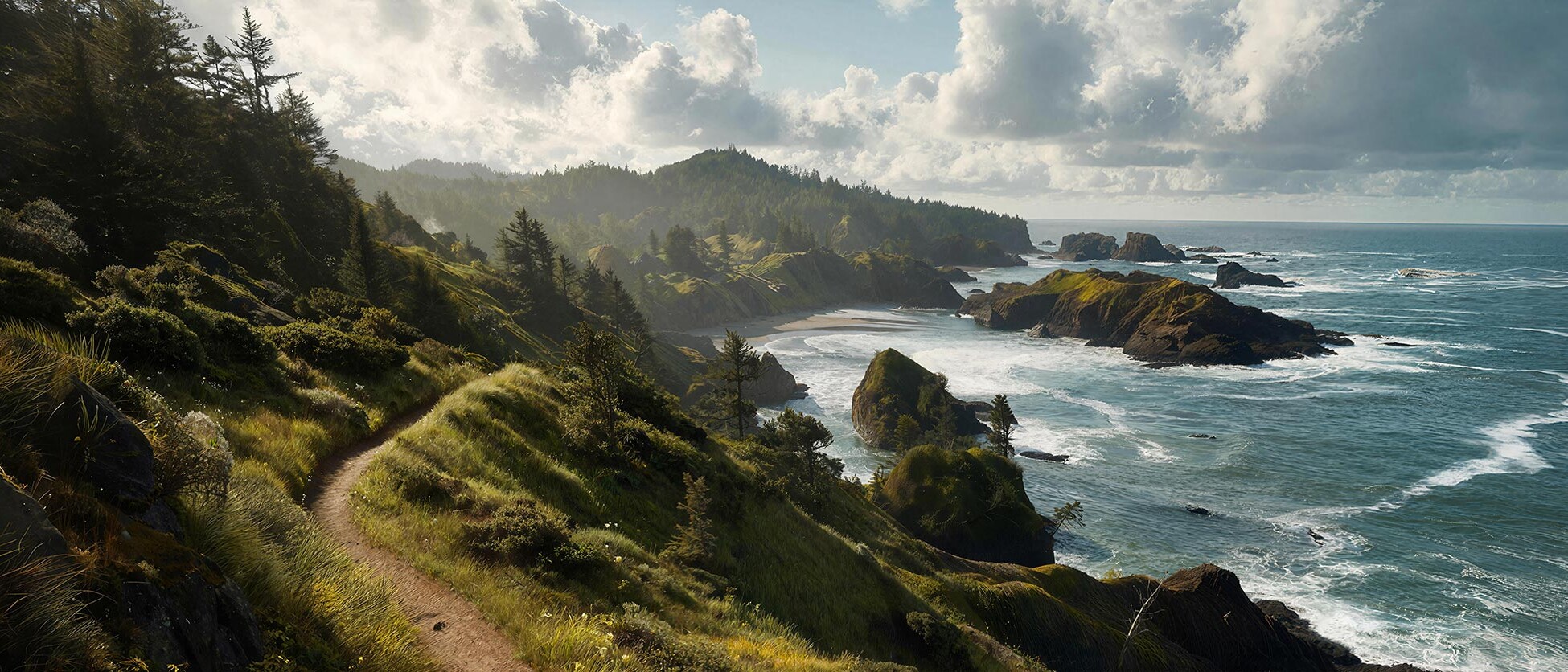 Rocky coastline on the Southern Oregon Coast