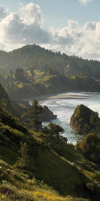 Rocky coastline on the Southern Oregon Coast